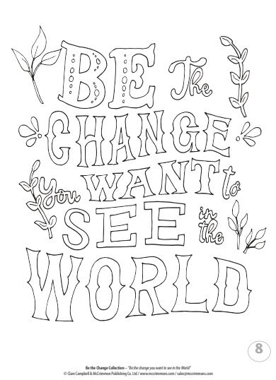 Be the Change Colouring Book - FREE Download